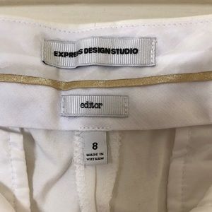 Super cute and flattering white slacks